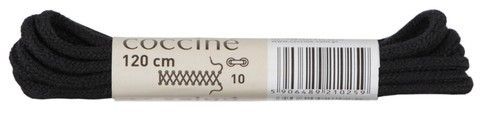 Шнурки хлопковые 120см Coccine черный 49953, Черный, 2, 2999860536621