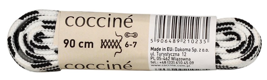 Аксесуари шнурки бавовняні 90см Coccine 4012946, Білий, 7, 2999860702057