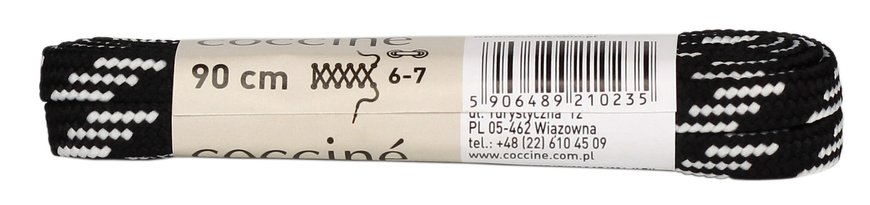 Аксесуари шнурки бавовняні 90см Coccine 4012945, Чорний, 7, 2999860702040