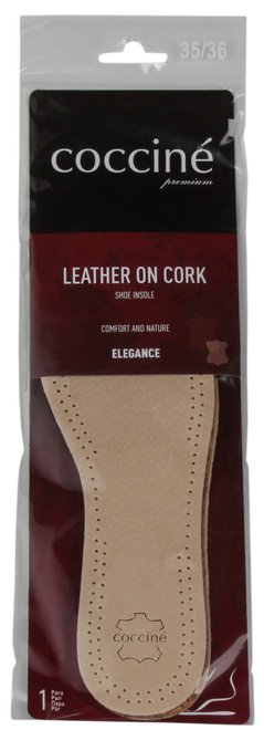 Стельки для обуви Leather On Cork Coccine 665/53/2, Бежевый, 35/36, 2973310127119