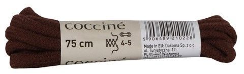 Шнурки бавовняні 75см Coccine коричневий 49982, Коричневий, 5, 2999860554359