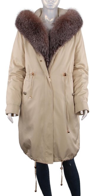 Жіноча зимова куртка Rr Designer 21 - 04060, Бежевий, 46, 2999860352405