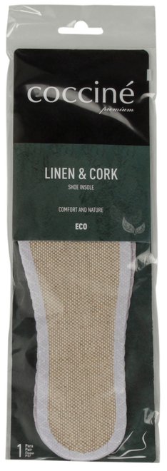 Стельки для обуви Coccine Linen & Cork 665/32, Бежевый, 37/38, 2999860487640