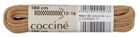 Шнурки хлопчатобумажные 180см Coccine бежевый 49909, Бежевый, 2, 2999860536188