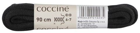 Шнурки хлопчатобумажные 90см Coccine черный 49970, Черный, 5, 2999860554229