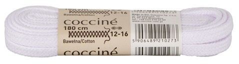 Шнурки хлопковые 180см Coccine белый 49910, Белый, 7, 2999860536195