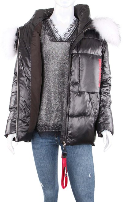 Жіноча зимова куртка Hannan Liuni 21 - 04111, Черный, 48, 2999860426519