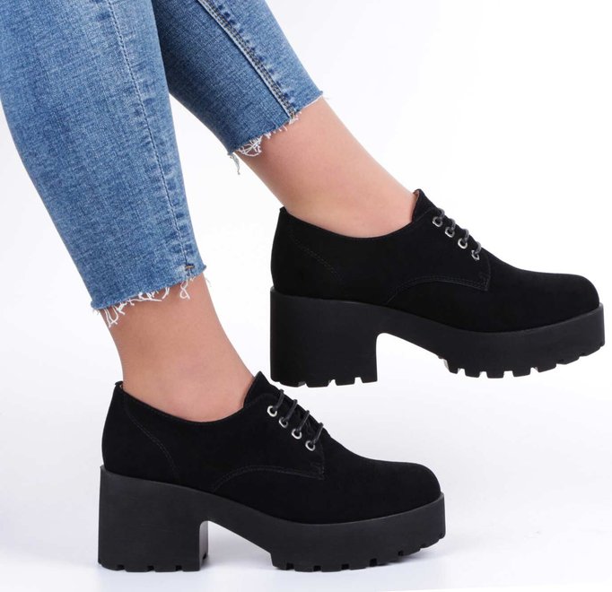 Жіночі туфлі на платформі Deenoor 692, Черный, 40, 2956370020781