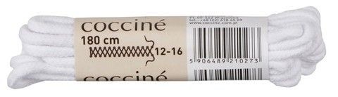 Шнурки хлопковые 180см Coccine белый 49912, Белый, 3, 2999860536218