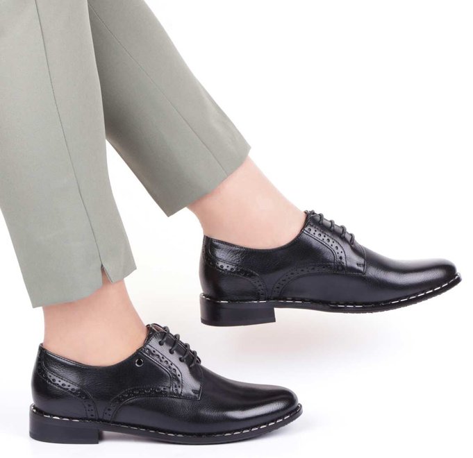 Жіночі туфлі на низькому ходу Anemone 19925, Черный, 35, 2999860277883
