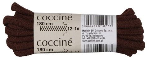Шнурки хлопковые 180см Coccine коричневый 49914, Коричневый, 5, 2999860536232