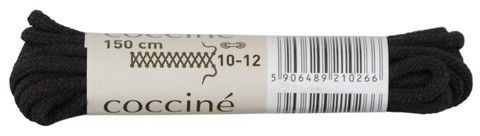 Шнурки хлопковые 150см Coccine черный 49929, Черный, 2, 2999860536386