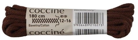 Шнурки хлопковые 180см Coccine коричневый 49915, Коричневый, 3, 2999860536249