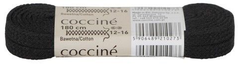 Шнурки хлопковые 180см Coccine черный 49904, Черный, 7, 2999860536133