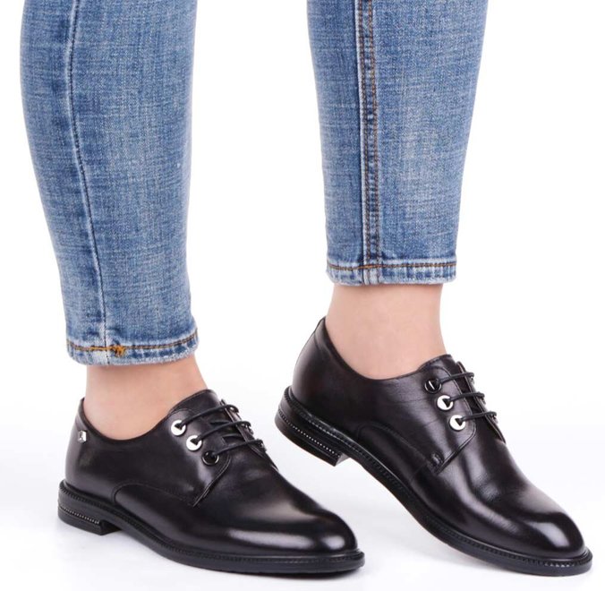 Женские туфли на низком ходу Anemone 19966, Черный, 39, 2999860283099