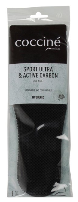Стельки с активированным углем Coccine Sport & Ultra With Active Carbon 665/74/1, Черный, 40, 2973310195934