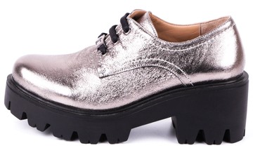 Женские туфли на платформе Lottini 2721, Серебро, 37, 2956370021276
