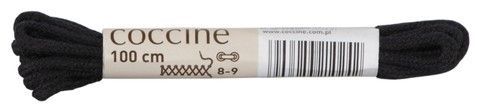 Шнурки хлопчатобумажные 100см Coccine черный 49965, Черный, 2, 2999860536959