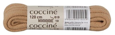 Шнурки хлопковые 120см Coccine бежевый 49941, Бежевый, 5, 2999860536508