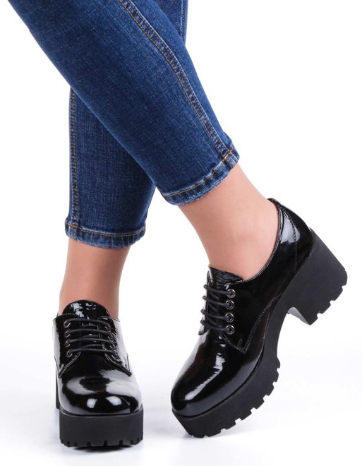 Женские туфли на платформе Deenoor 6912, Черный, 36, 2956370020699