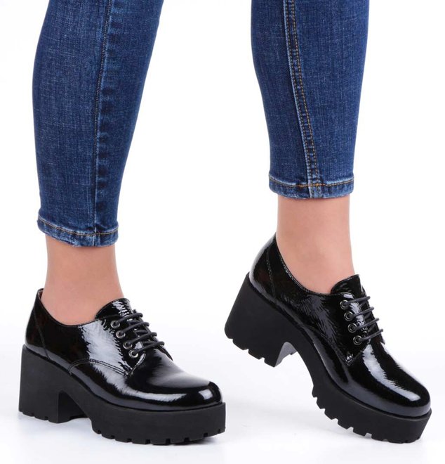 Жіночі туфлі на платформі Deenoor 6912, Черный, 36, 2956370020699