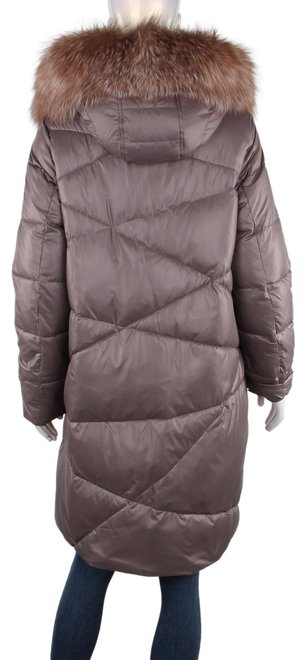 Пальто женское зимнее Hannan Liuni 21 - 18017, Коричневый, 52, 2999860427240