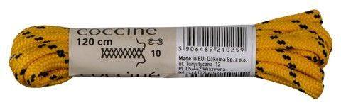 Шнурки хлопчатобумажные 120см Coccine желтый/черный 49939, жовтий/чорний, 7, 2999860536485