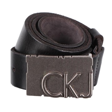 Кожаный мужской ремень Calvin Klein 42 - 05, Черный, 2973310154504
