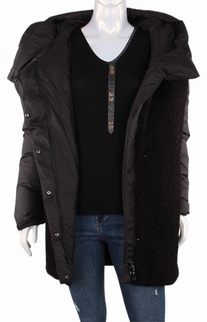 Пальто жіноче зимове Fiinyier 21 - 18018, Черный, 50, 2999860432732