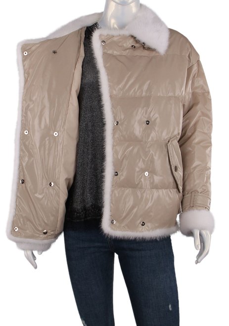 Жіноча зимова куртка Verramani 21 - 04127, Бежевий, M, 2999860438482