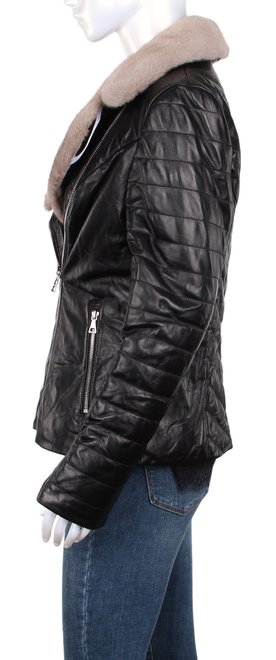 Шкіряна жіноча куртка Verramani 21 - 04106, Черный, 44, 2999860421293