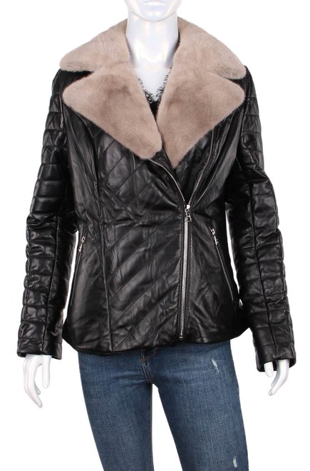 Шкіряна жіноча куртка Verramani 21 - 04106, Черный, 46, 2999860421309