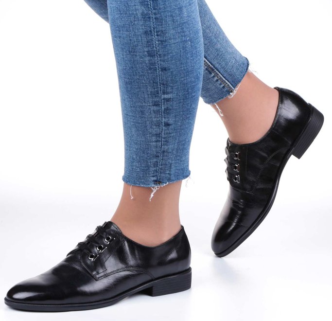 Жіночі туфлі на низькому ходу Anemone 843362, Черный, 37, 2973310180466
