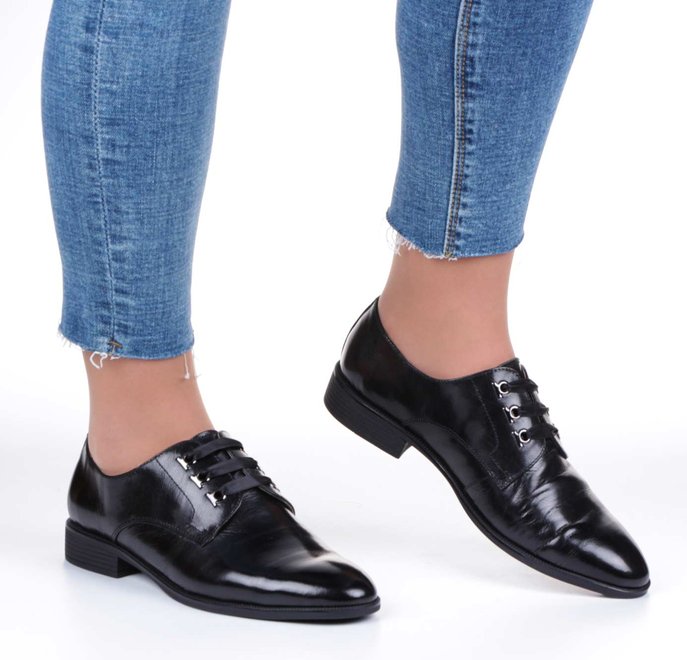 Жіночі туфлі на низькому ходу Anemone 843362, Черный, 39, 2973310180480